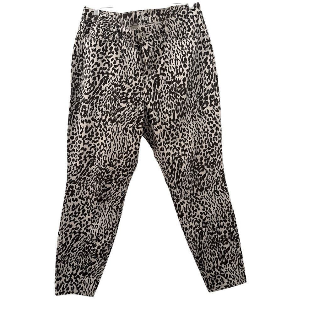 Style&co leopard print skinny jean EUC